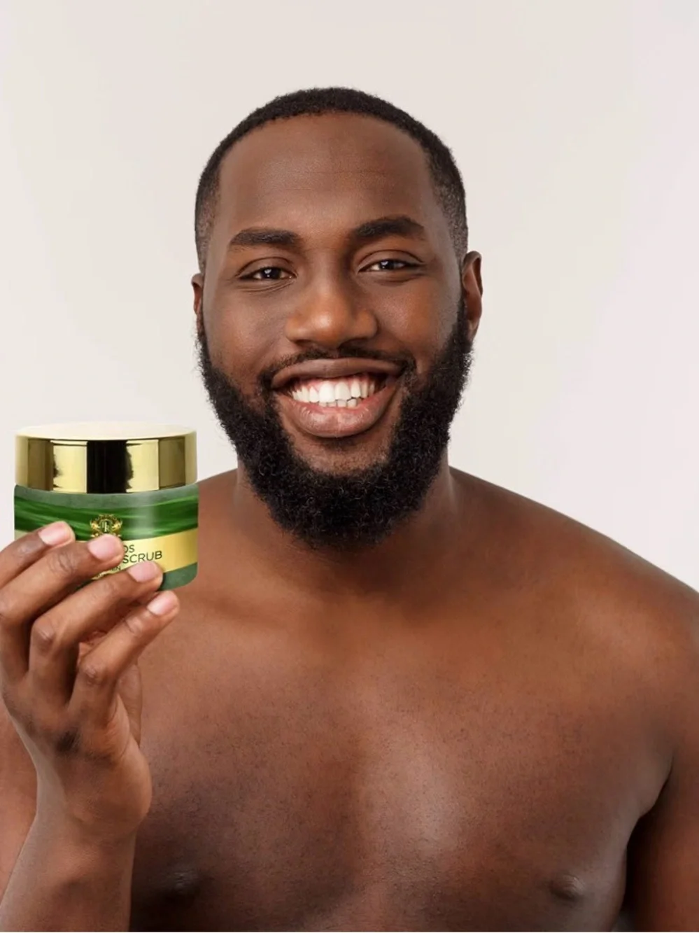 Baroque Royal Kiwi Sugar Exfoliating Face and Lip Scrub for Men, Natural Facial